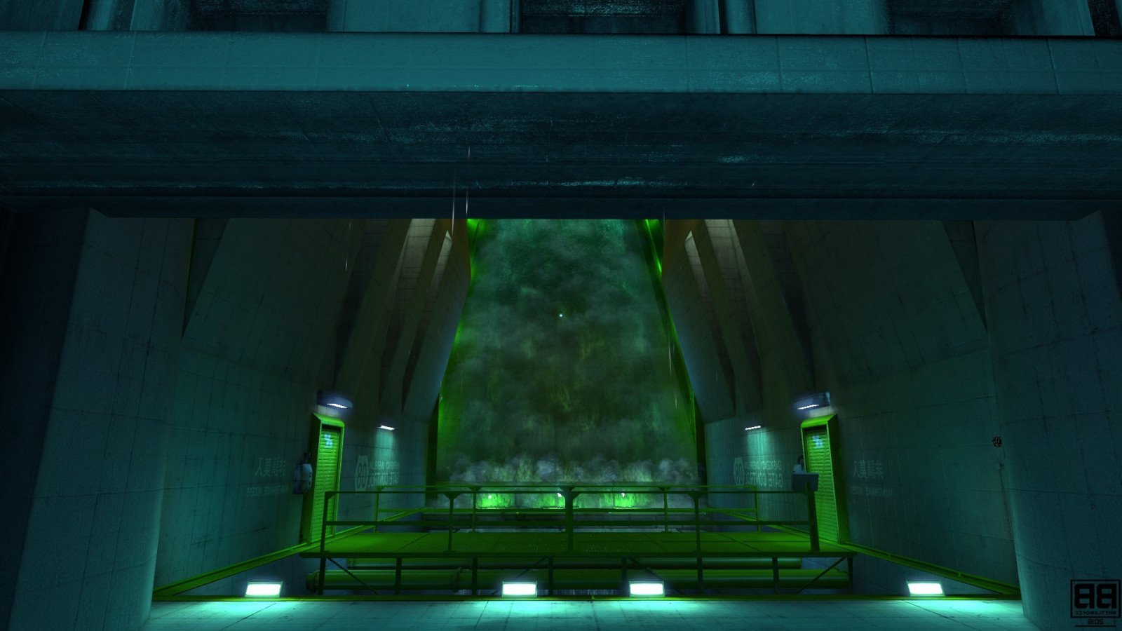 světla, videohry, město, noc, voda, zelená, sklenka, odlesk objektivu, světlo, osvětlení, tma, Snímek obrazovky, 1920x1080 px, Hrana zrcadla