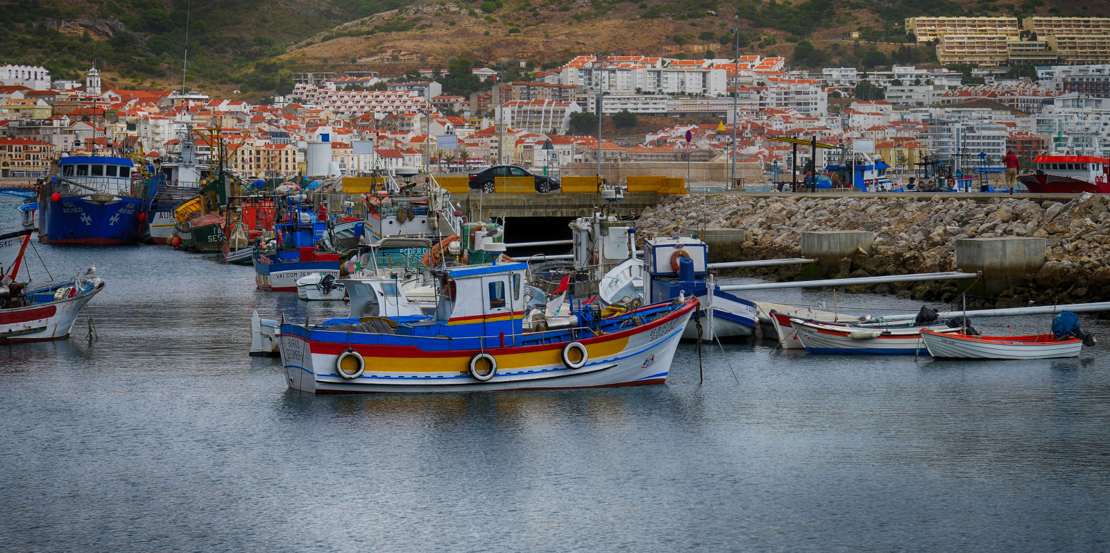 dřevo, Ryba, budova, Portugalsko, architektura, budovy, lodě, přístav, loď, město, dřevěný, pobřeží, rybolov, vesnice, komerční, Flotila, HDR, Seixal
