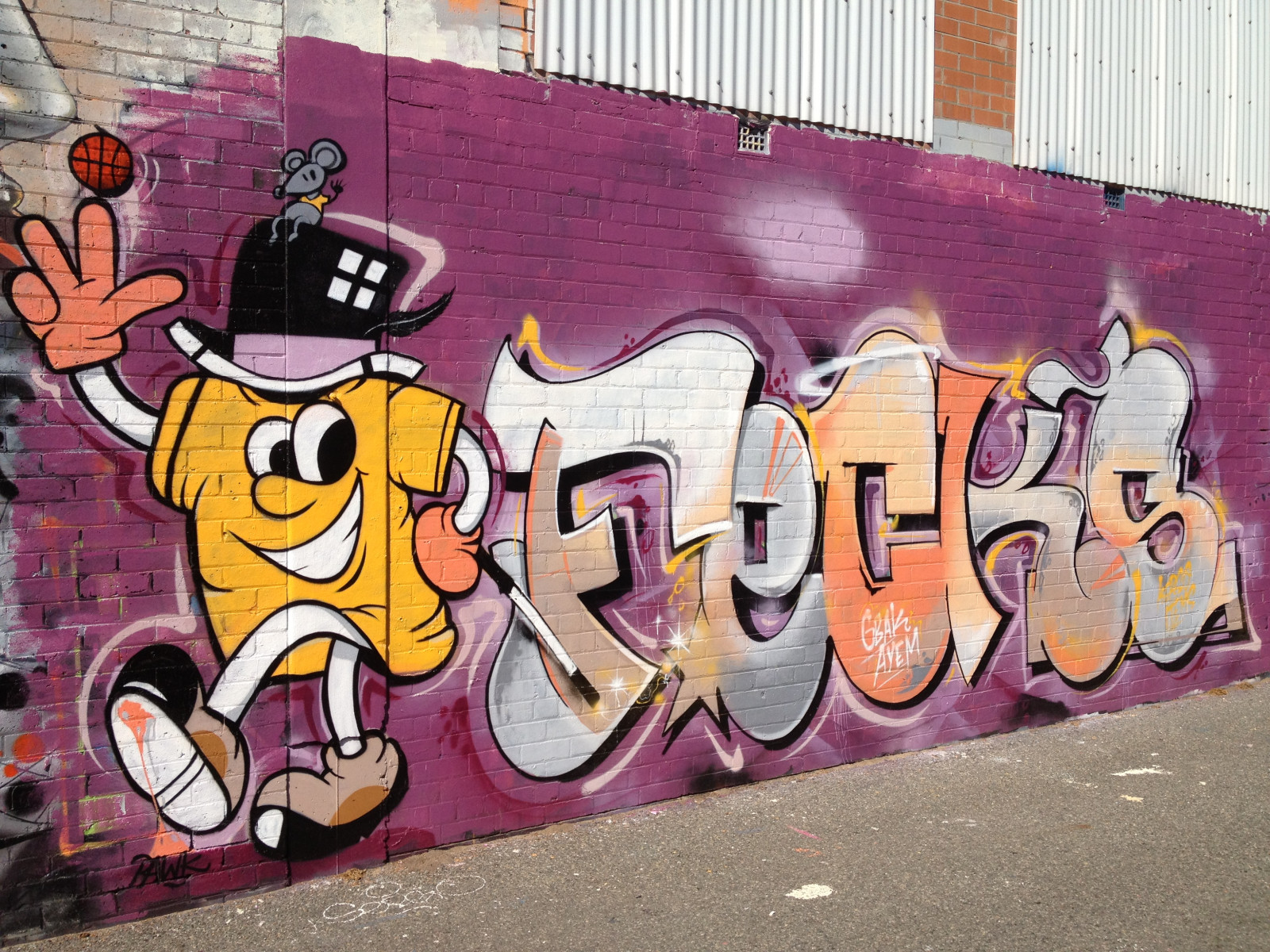 Wallpaper urban, wall, purple, graffiti, street art, pink, Australia