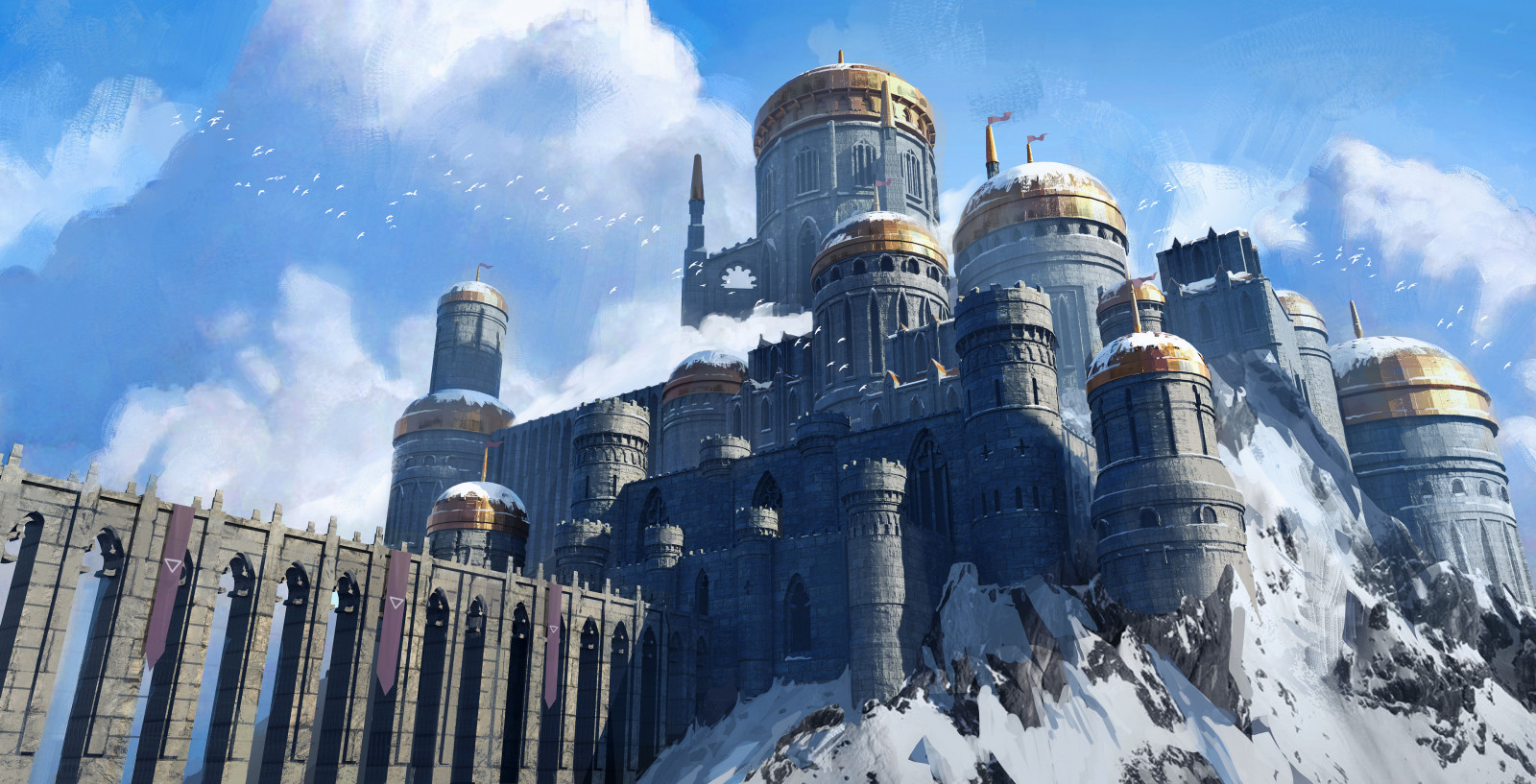 mrak, nebe, svět, budova, modrý, mezník, fasáda, město, sníh, hrad, stock photography, krajina, středověká architektura, zmrazení, věž, historické místo, turistická atrakce, zima, kupa, kupole, Cestovní ruch, UMĚNÍ, věžička