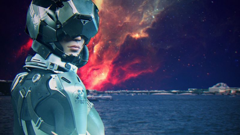1920x1080 px, by, landskap, futuristiske, nebula, science fiction