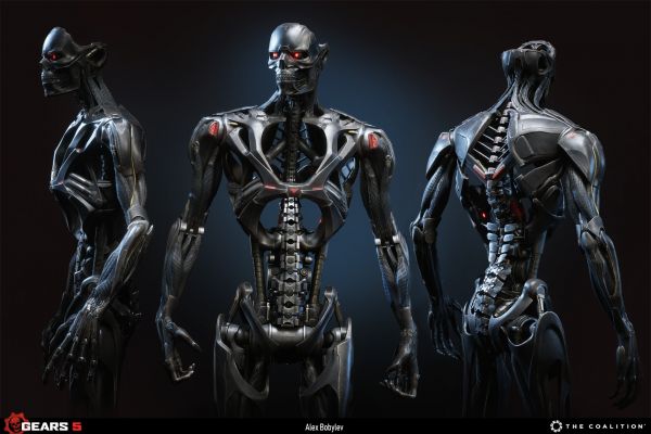 render,Terminator Dark Fate,Terminator,endoskeleton,3D,machine