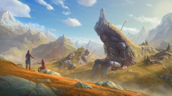 Oleksii Shuhurov,fantasy art,landscape,digital art,Fantasy Architecture