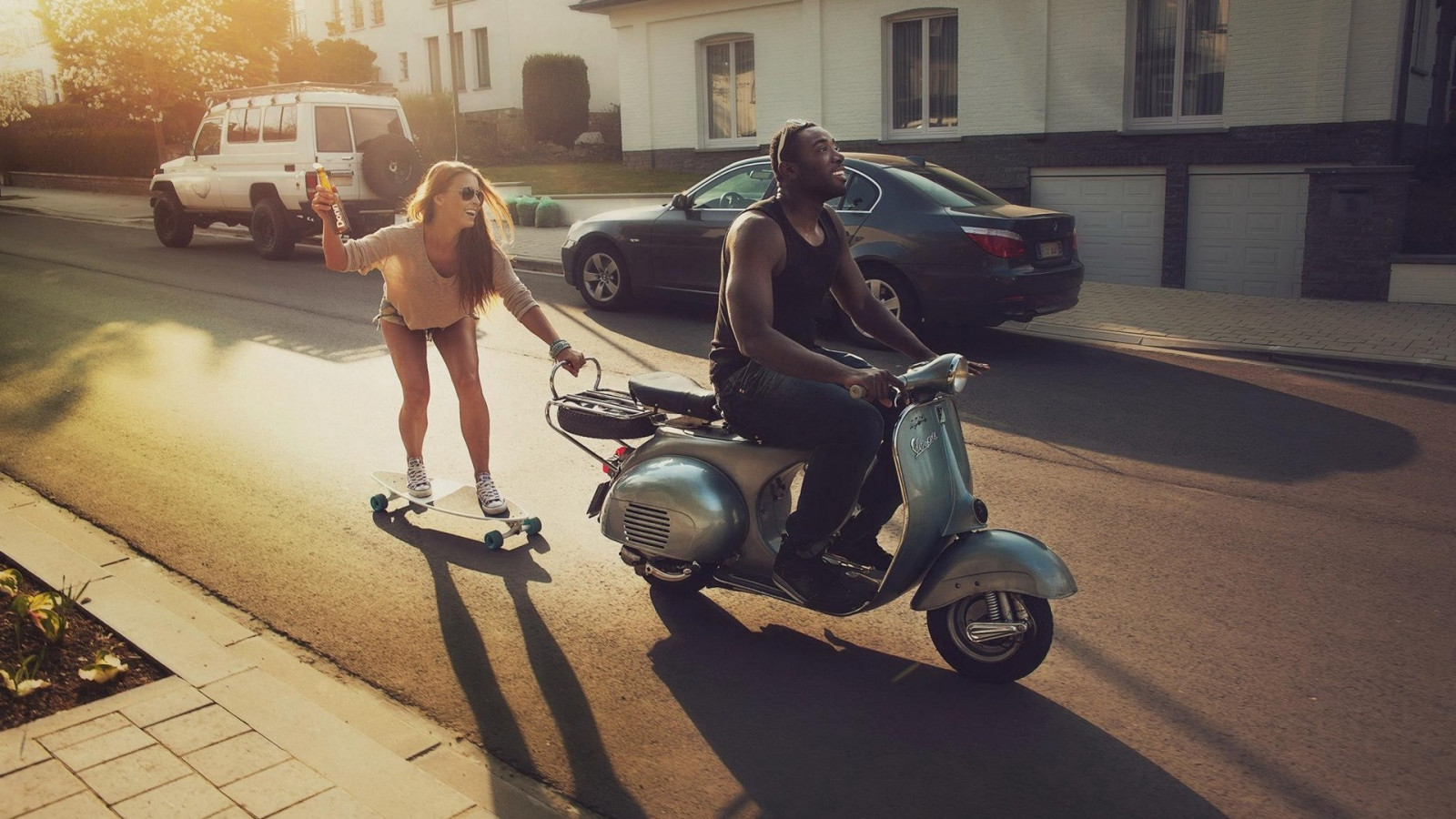 auto, motocykl, vozidlo, Vespa, koloběžka