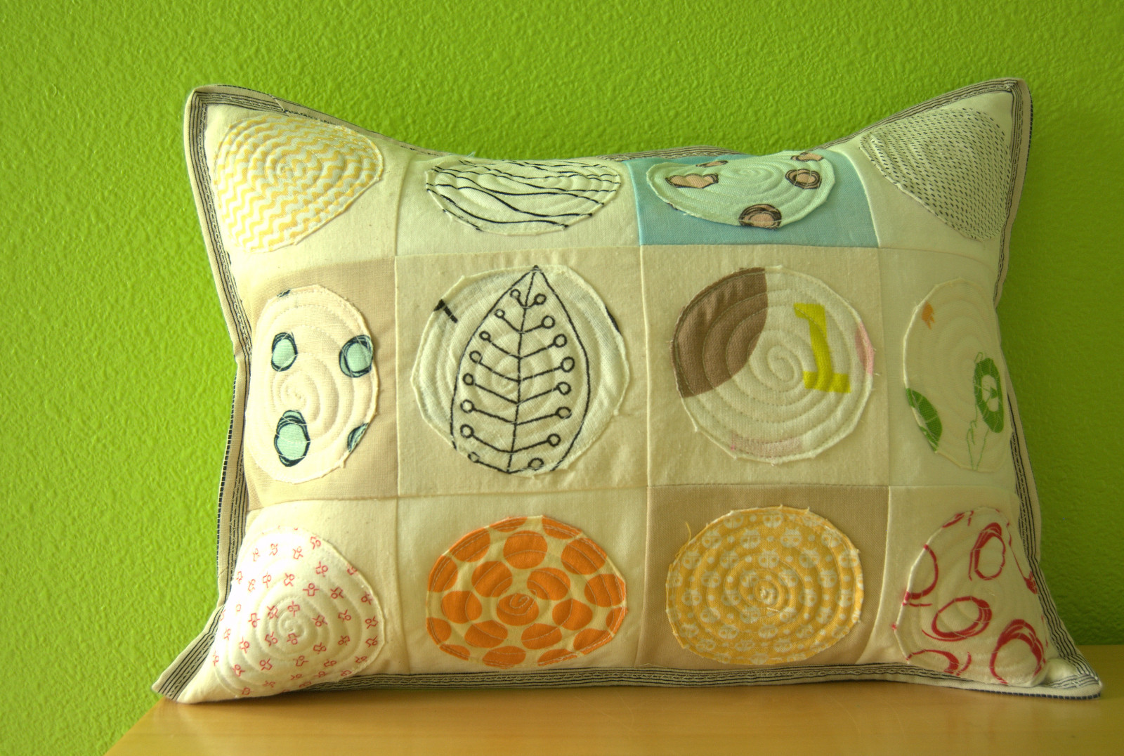 kruhy, šití, polštář, Etsy, nášivka, Yip