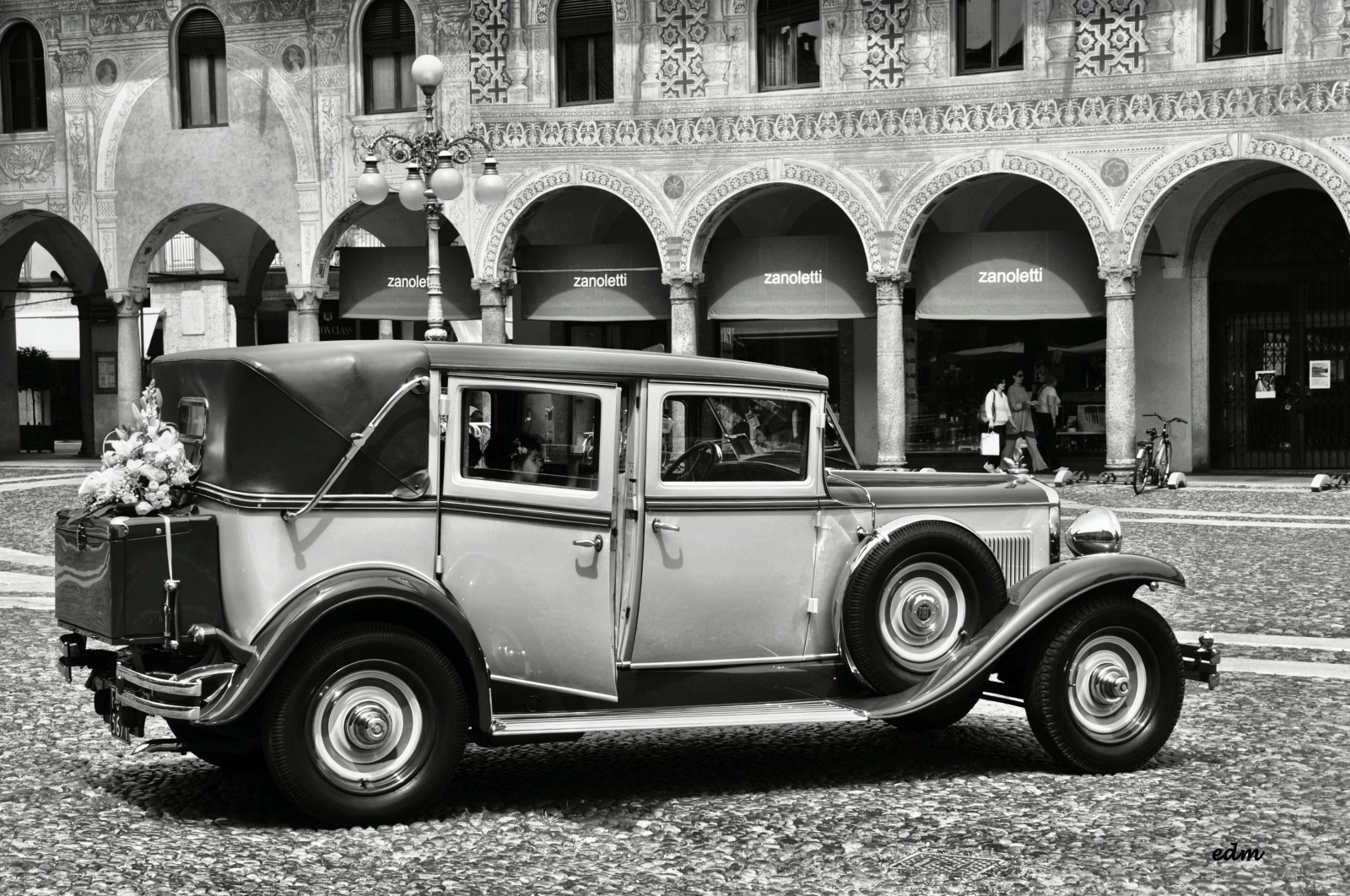 ulice, auto, Černá bílá, Nikon, FIAT, Vigevano, nikond5000