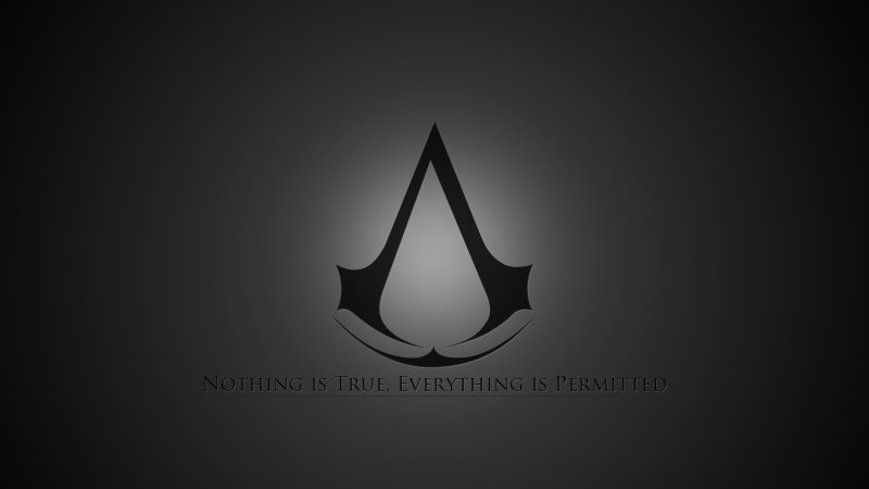 ilustrace, videohry, text, logo, Assassin Creed, černobílý ilustrace, videohry, text, logo, Assassin Creed, černobílý