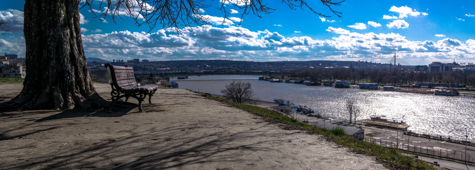 landskab, by, bybilledet, sø, vand, afspejling, himmel, parkere, vinter, skyer, bænk, flod, panorama, Europa, Bank, Beograd, Beograd, Sky, træ, bjerg, vejr, plante, panoramisk, broer, rekreation, skyer, urbanlandscape, flodslette, samsungnx1000, sava, savariver, newbelgrade