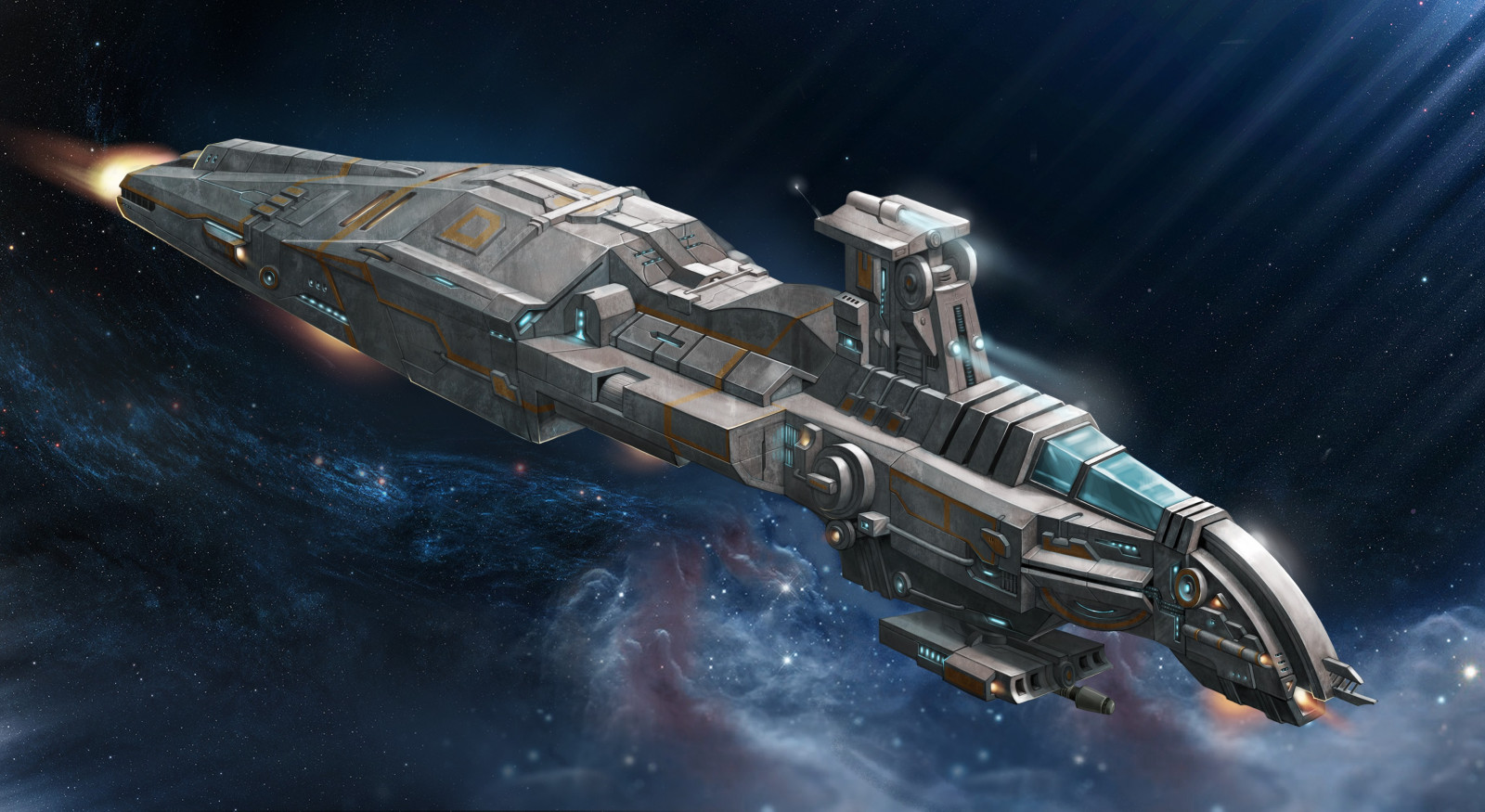 espacio, vehículo, azul, astronave, estación Espacial, Acorazado, barco fantasma, Battlecruiser, captura de pantalla, astronave, espacio exterior, Torreta de armas