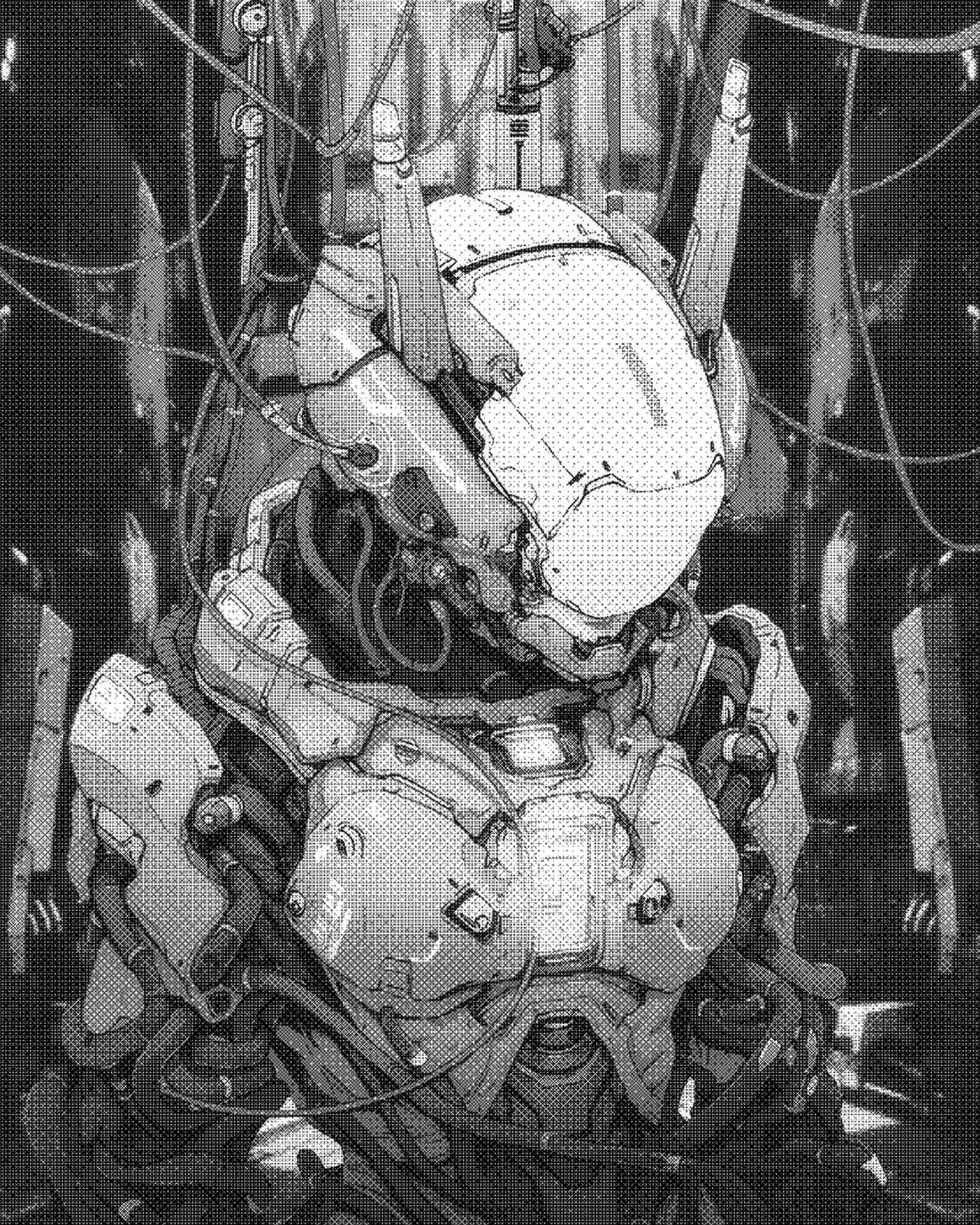 Marco Zagara, digitální umění, design charakteru, cyberpunk, cyborg, futurismus, hledí