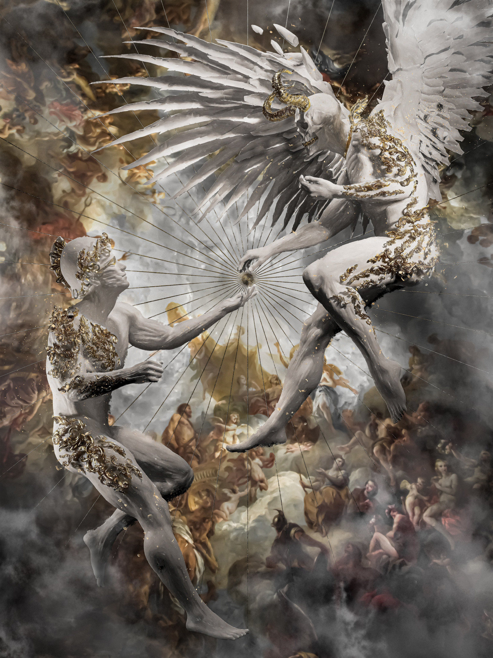 Wallpaper Muhju Heaven And Hell Angel War Digital Art 