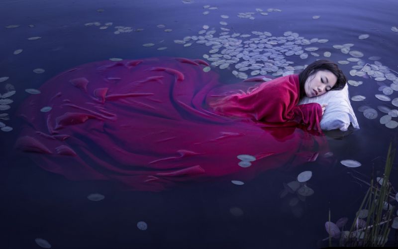 ilustrace, fantasy umění, ženy, model, anime, voda ilustrace, fantasy umění, ženy, model, anime, voda