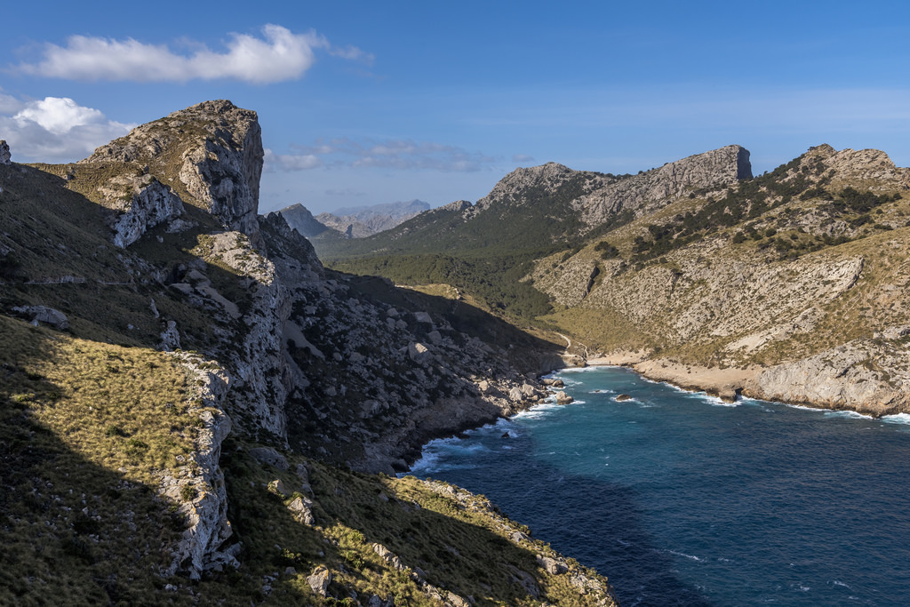 landskab, albertwirtz, Mallorca, mallorca, spanien, Spanien, Insel, Fumat, calafiguera, Formentor, capformentor, Halbinsel, halbinselformentor, Wanderung, vandring, Wandern, sti, calamurta, mirador, colldelacreu, postkort, Postkarte, vand, wasser, T rkisblau, Balearen, Middelhavet, turkis, Espana