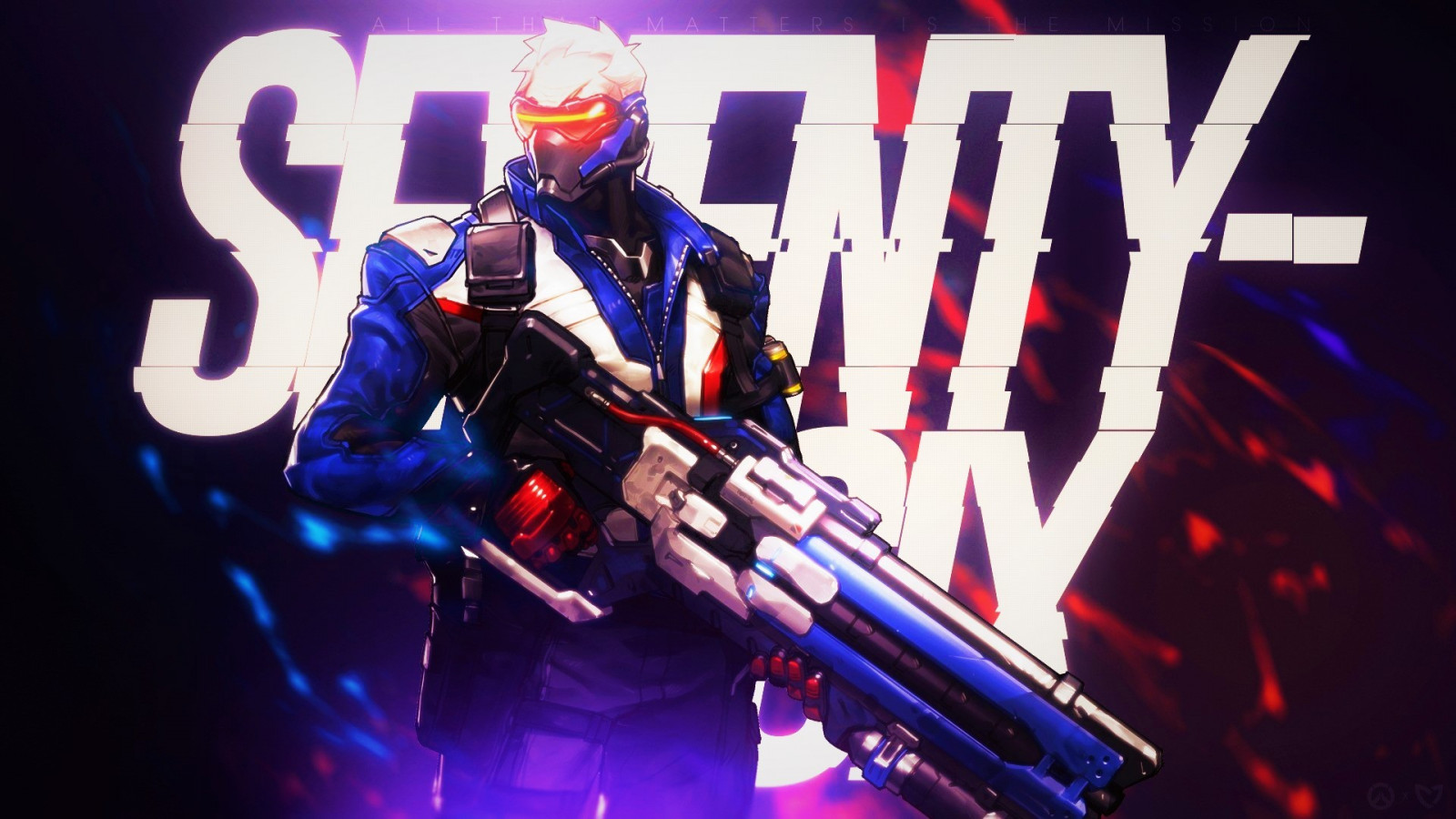 hvid, mørk, rød, soldat, blå, computer, Overwatch, pc-spil, Blizzard Entertainment, soldat 76, scene, skærmbillede