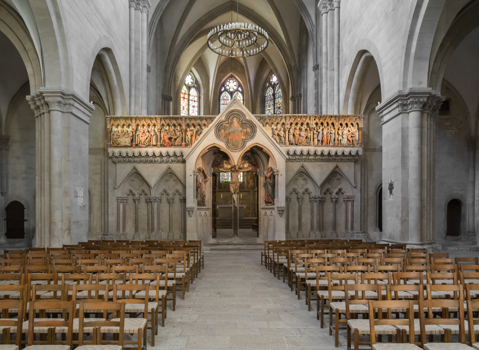 budova, oblouk, kostel, katedrála, kaple, uctívání, Opatství, deutschland, bazilika, kirche, dom, historické místo, místo uctívání, byzantská architektura, sachsenanhalt, farní, ulička, středověká architektura, naumburgsaale, Naumburger, sakralbauten, Innenansicht, Lettner, westchor, religious institute