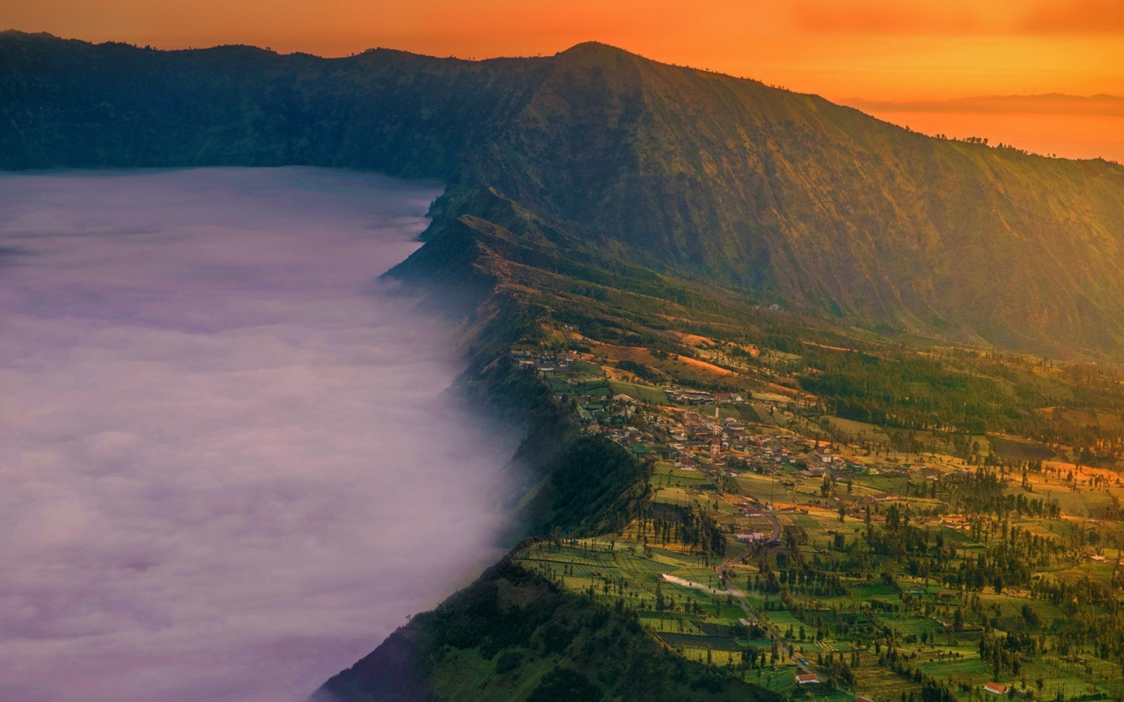 Fondos de pantalla : 1920x1200 px, Cemoro Lawang, Isla de Java, niebla ...