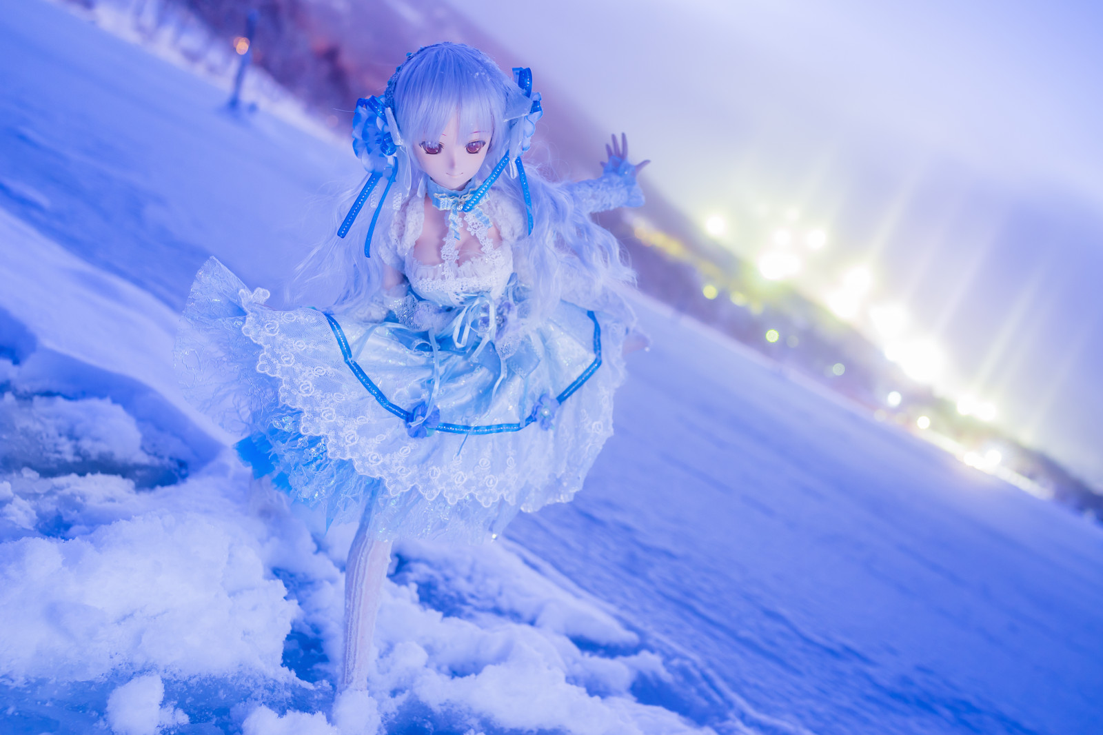 nebe, sníh, zima, modrý, led, Sony, Arktický, zmrazení, RX1R, dívka, noční výhled, zábava, dollfiedream, dd, počítač tapeta, dscrx1r