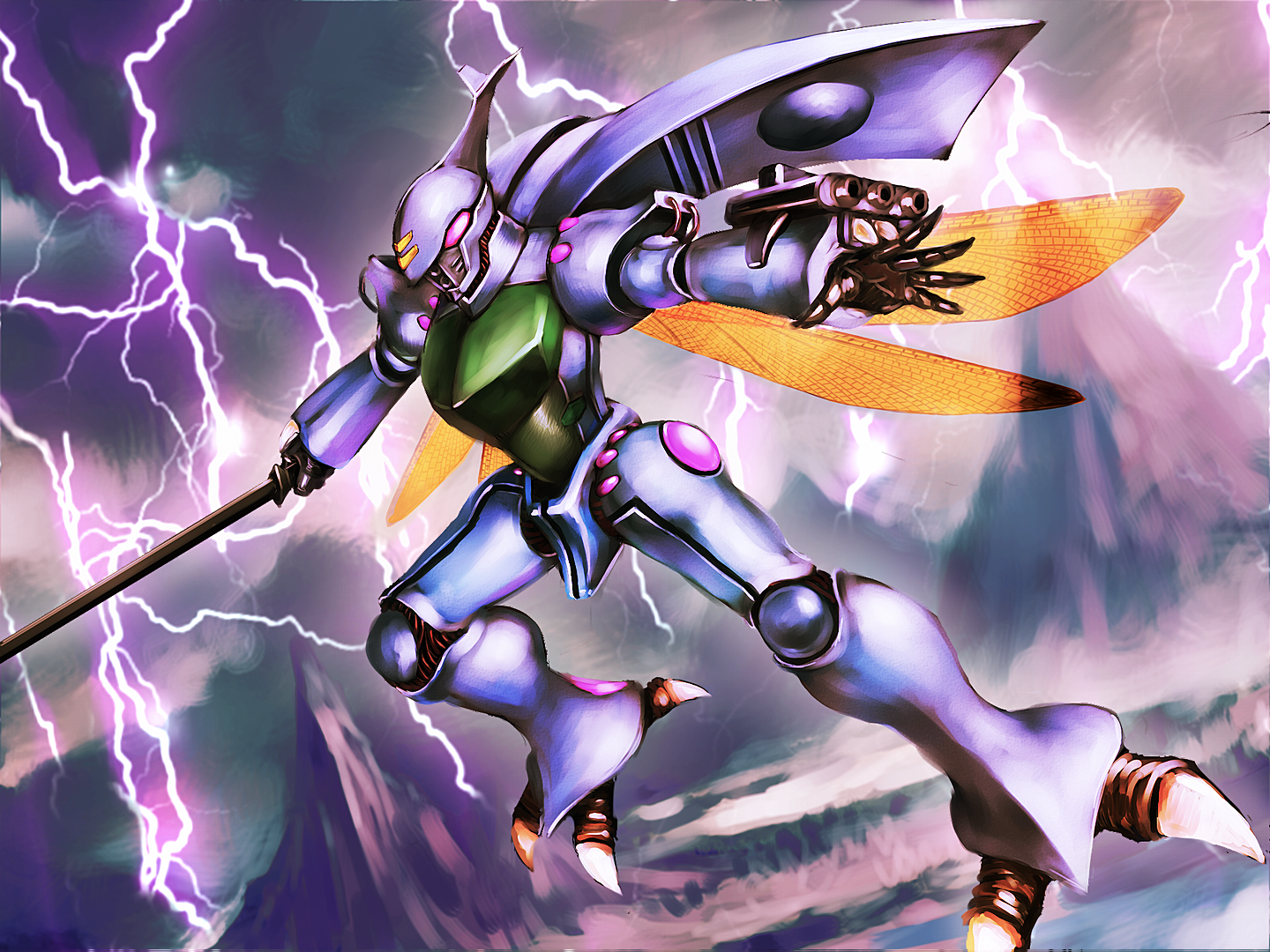 배경 화면 : 애니메이션, mechs, Aura Battler Dunbine, Super Robot Taisen, 삽화, 디지털 ...