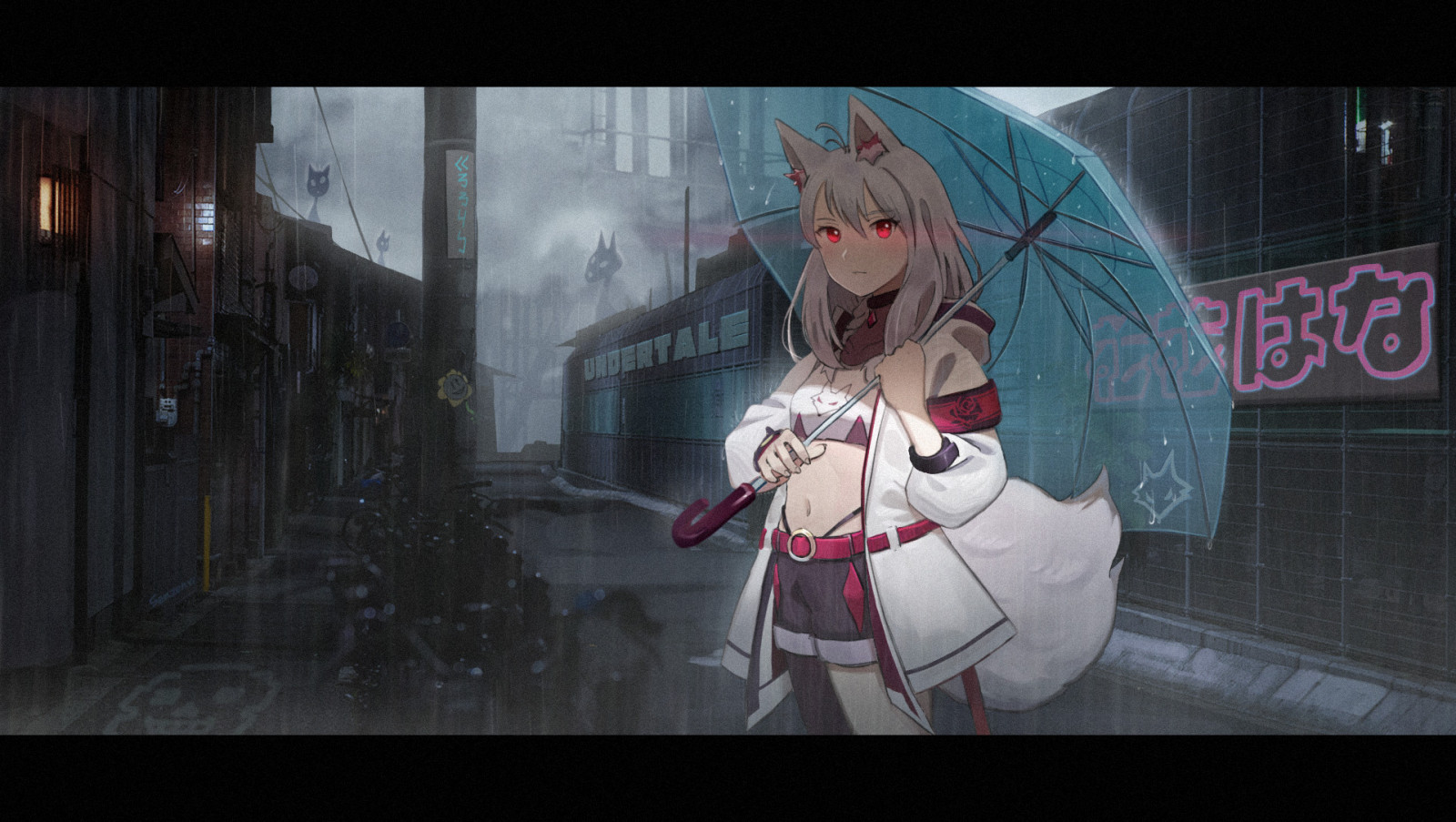 デスクトップ壁紙 アニメの女の子 Artstation Sensenyi デジタルアート 傘 図 雨 動物の耳 コンセプトアート 1925x1087 Aslakbro デスクトップ壁紙 Wallhere
