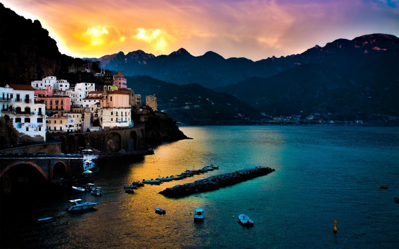 sunset, sea, bay, night, water, reflection sunset, sea, bay, night, water, reflection