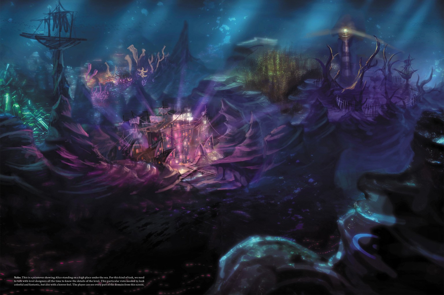 Pod vodou, Alice, Alenka v říši divů, loď duchů, Snímek obrazovky, počítač tapeta, fraktální umění, zvláštní efekty