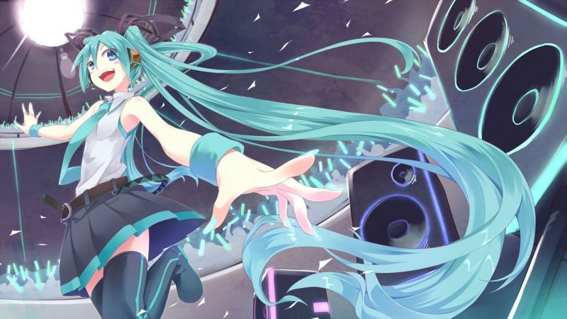 anime, Vocaloid, Hatsune Miku, εικονογράφηση, μηρό ψηλά, screenshot anime, Vocaloid, Hatsune Miku, εικονογράφηση, μηρό ψηλά, screenshot