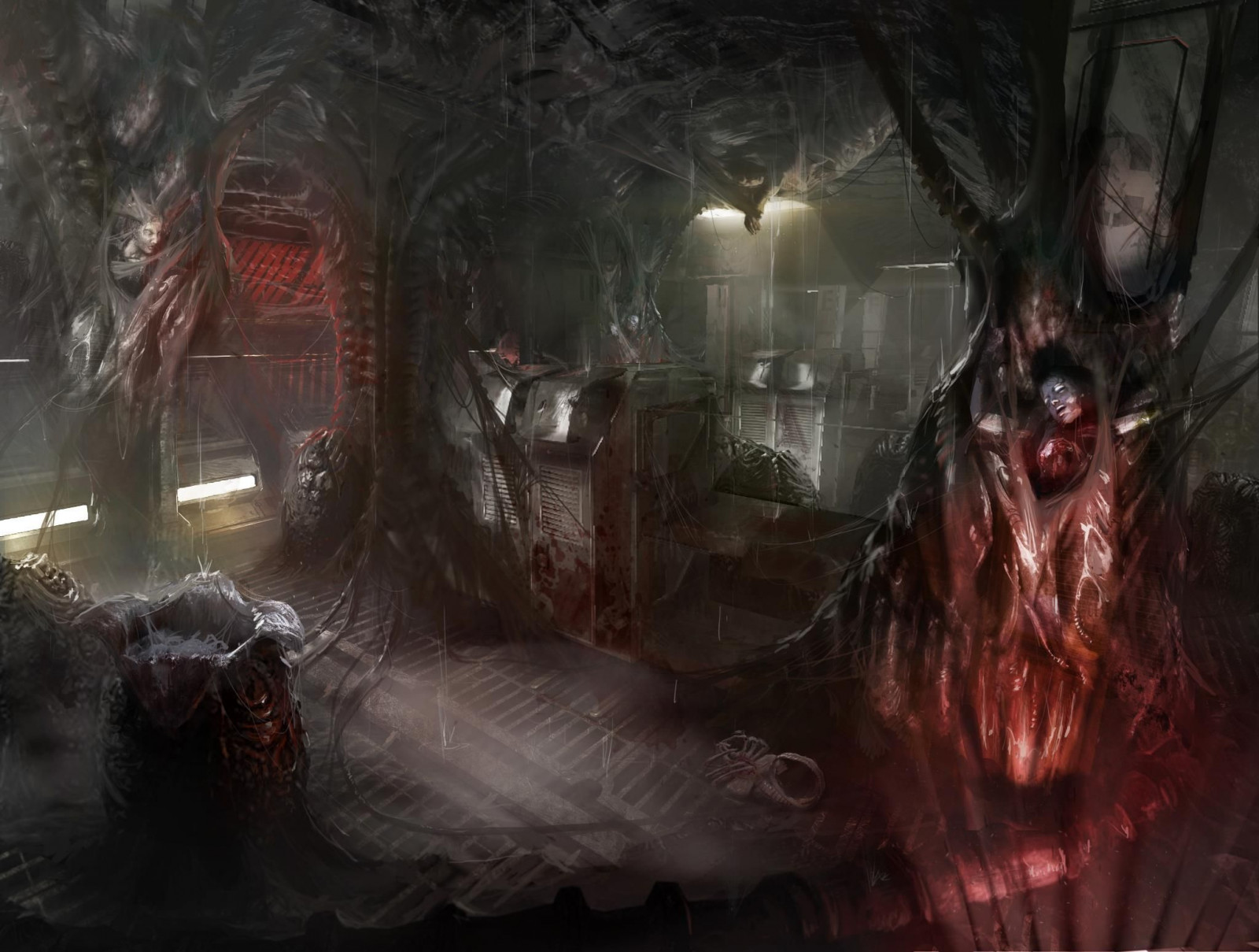 Alienfilm, Nester, Bienenstock, Menschlich