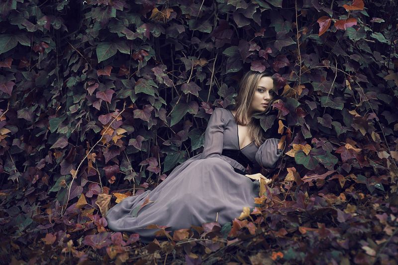 sunlight, forest, leaves, women outdoors, women, model sunlight, forest, leaves, women outdoors, women, model