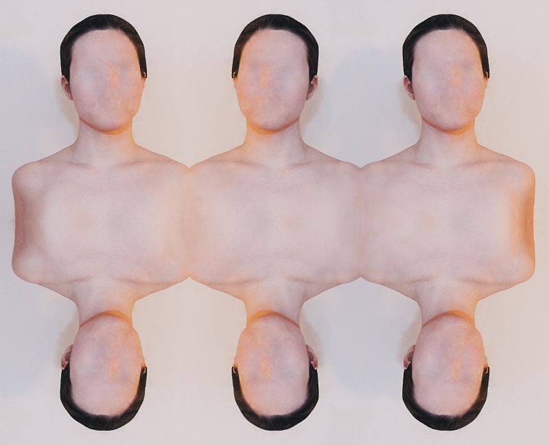 nos, ruka, prst, paže, krk