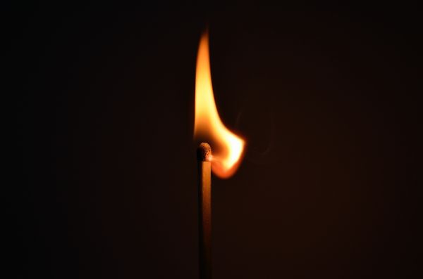 match,fire,sulfur,dark background
