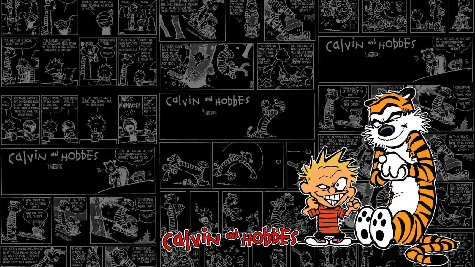 1920x1080 px, Calvin og Hobbes, tegneserier