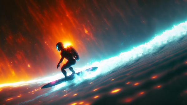 astronaut, simple background, minimalism, ai art, space, surfers