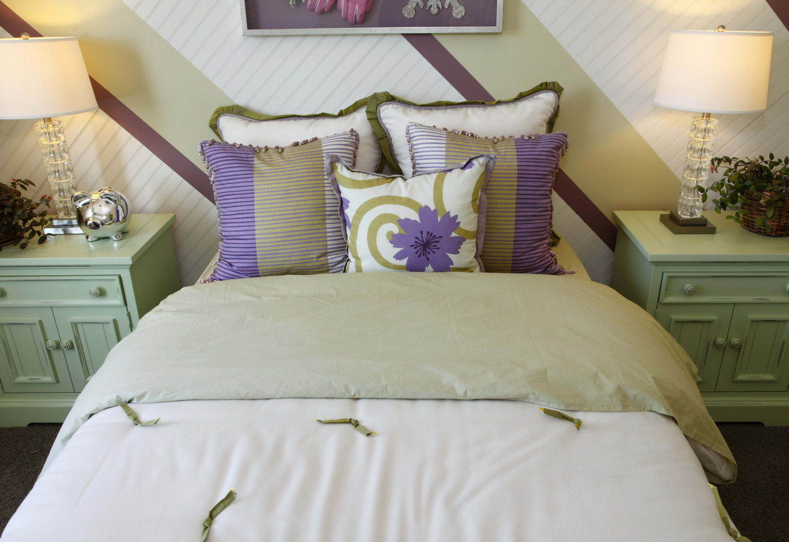 pokoj, místnost, postel, ložnice, Vzhled interiéru, materiál, nábytek, textil, povlečení, rám postele, dětský pokoj, peřinu, Prádlo