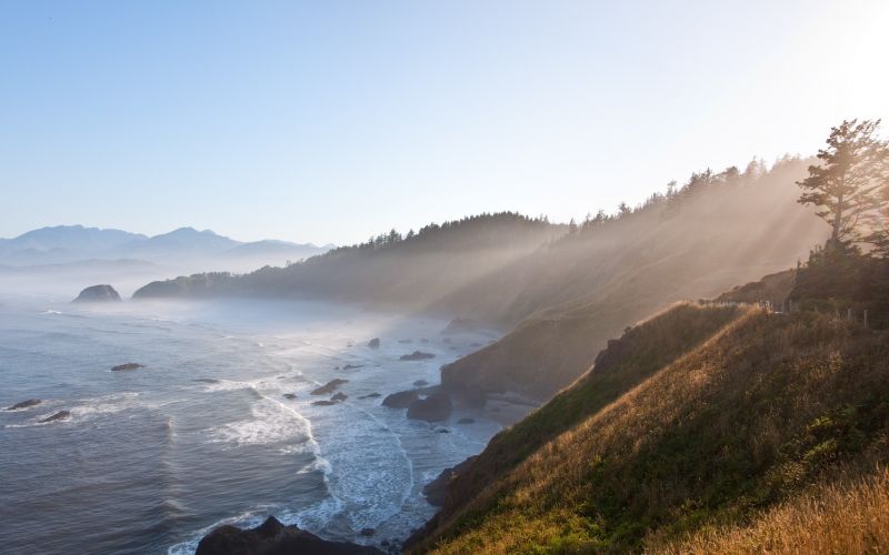 sunlight, landscape, sea, lake, nature, morning sunlight, landscape, sea, lake, nature, morning