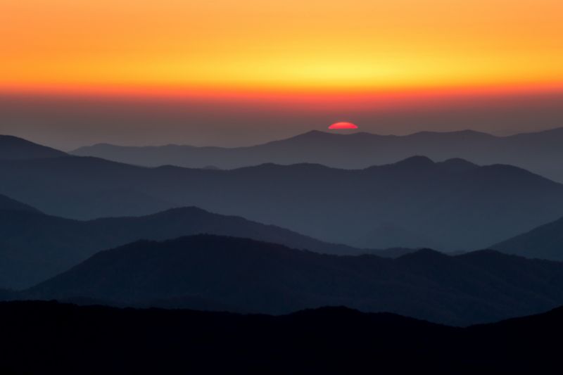 krajina, západ slunce, kopec, svítání, večer, ráno