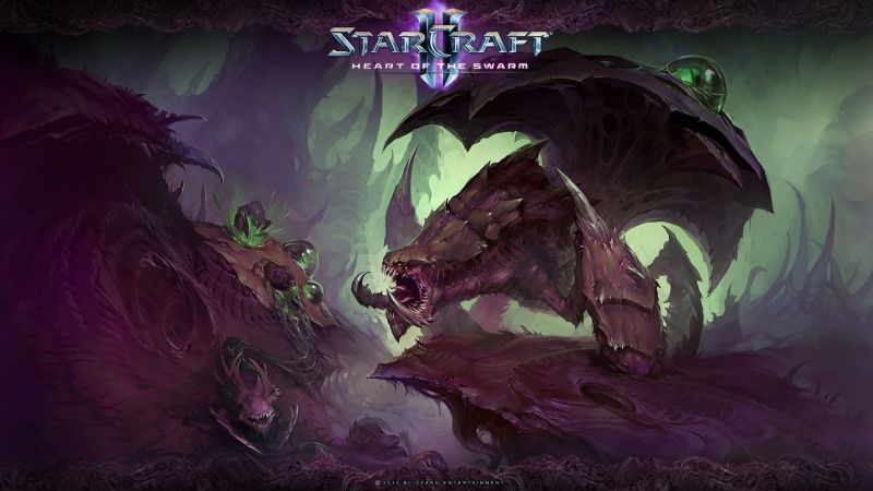 ilustrace, videohry, démon, Starcraft II, tma, Snímek obrazovky ilustrace, videohry, démon, Starcraft II, tma, Snímek obrazovky