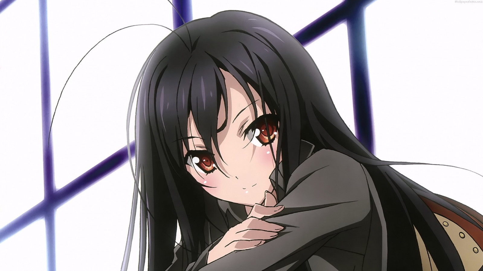 ภาพประกอบ, ผมยาว, อะนิเมะ, สาวอะนิเมะ, สีน้ำตาล, งานศิลปะ, ยิ้ม, การ์ตูน, ผมสีดำ, ดวงตาสีน้ำตาล, เร่งโลก, Kuroyukihime, มังงะ