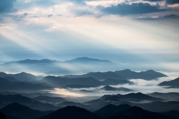 sunlight, landscape, mountains, sunset, hill, nature