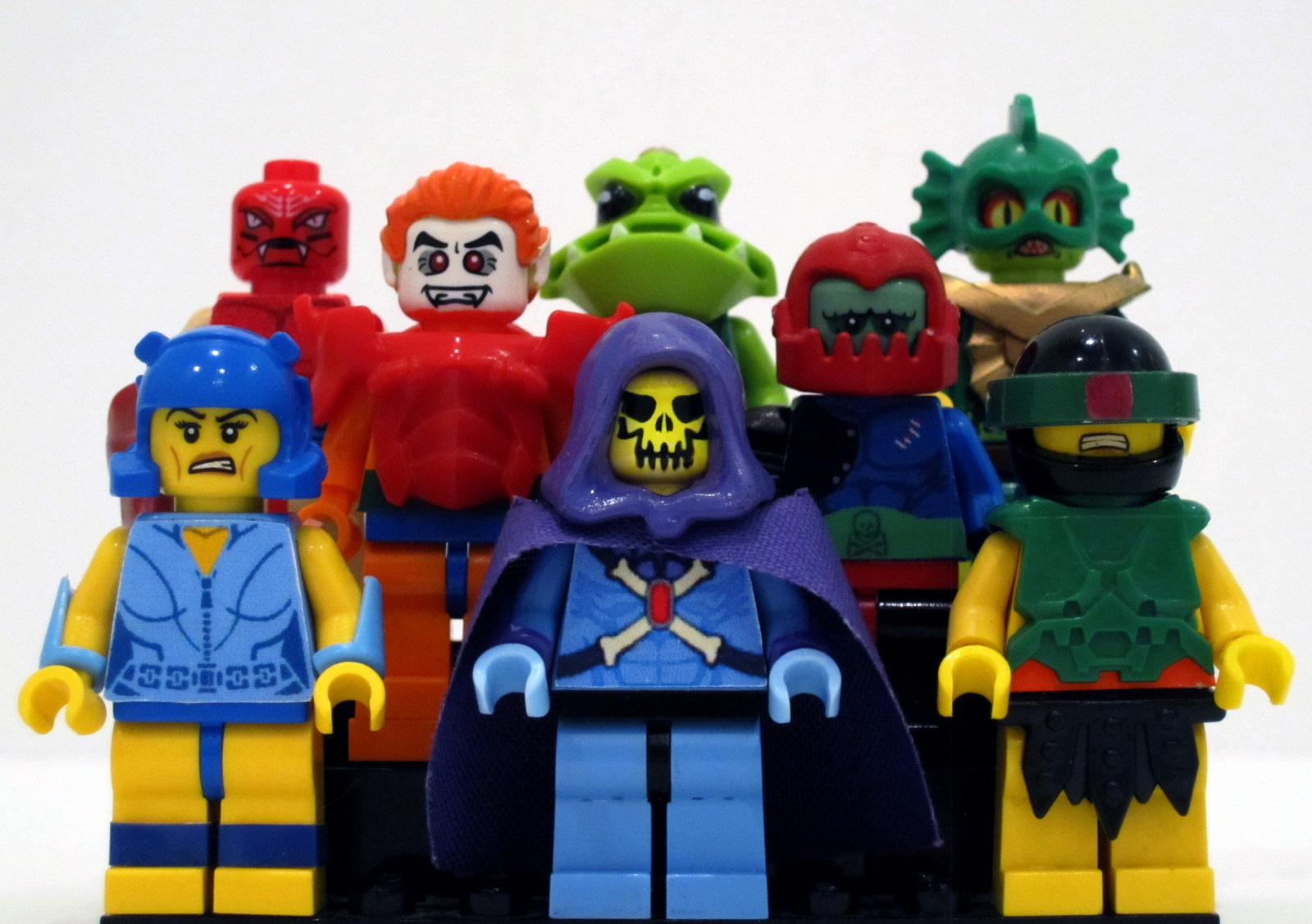 kreslená pohádka, LEGO, Hračka, skeletor, Motu, 80. léta, produkt, merman, Heman, mastersoftheuniverse, Whiplash, Beastman, Triklopy, Evillyn, Trapjaw, Chytlavý