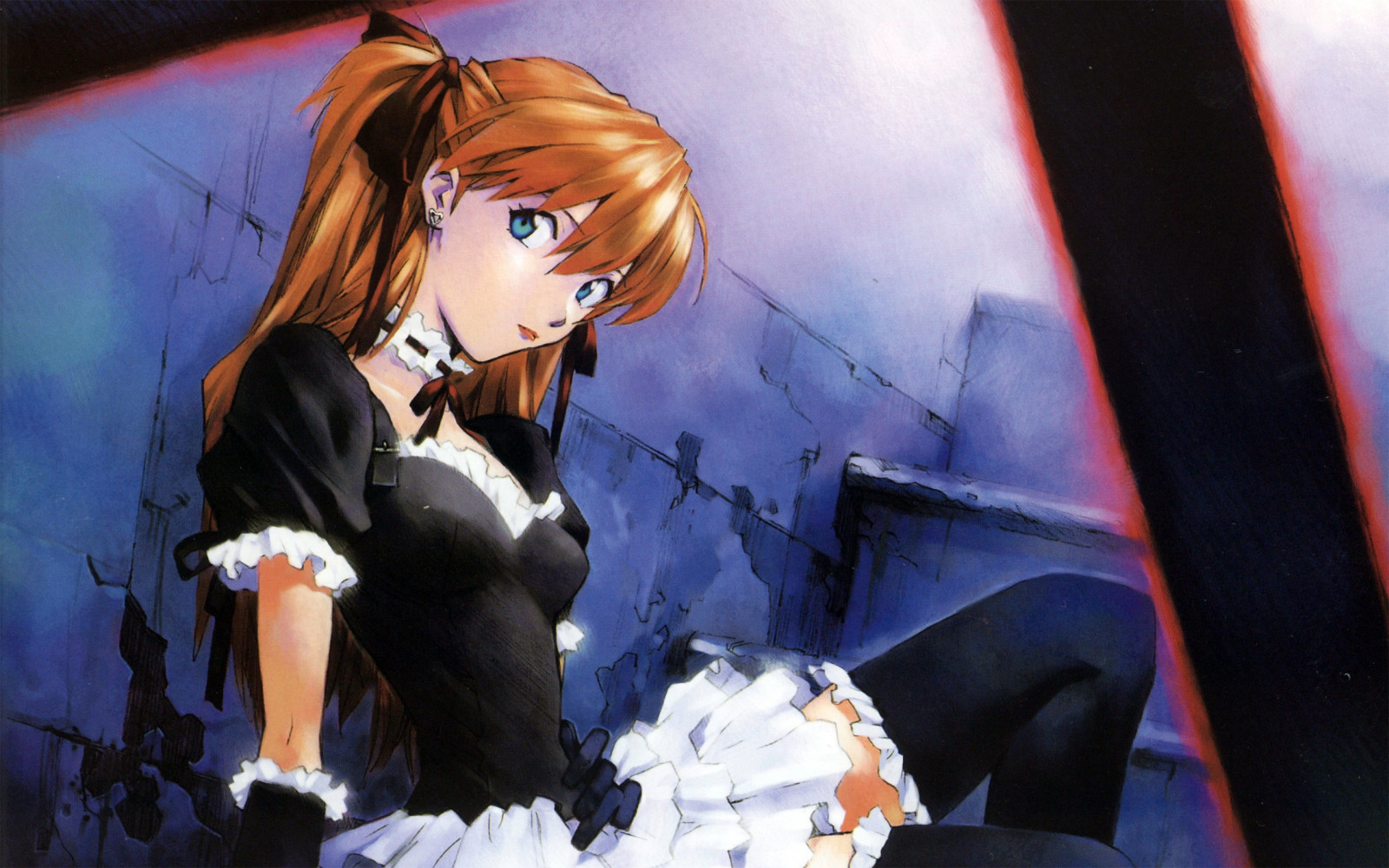 oči, anime, bruneta, držení, mladý, Evangelion dívka