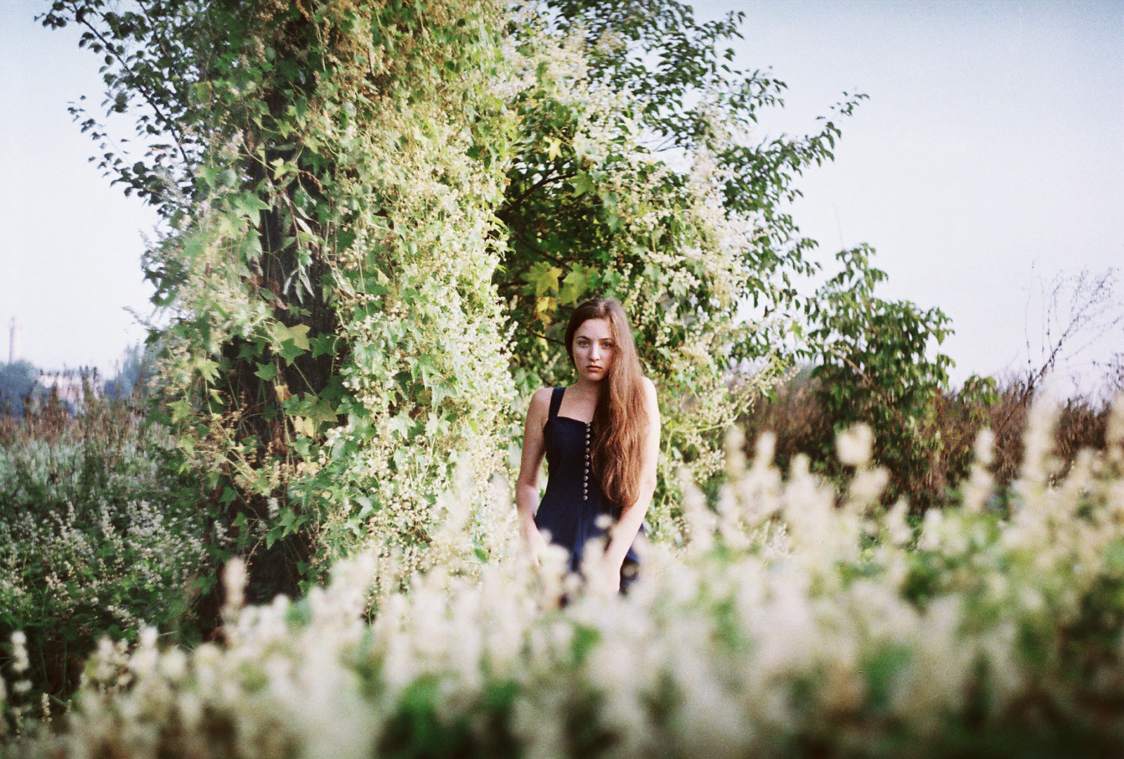 Wallpaper sunlight, leaves, people, portrait, garden, field