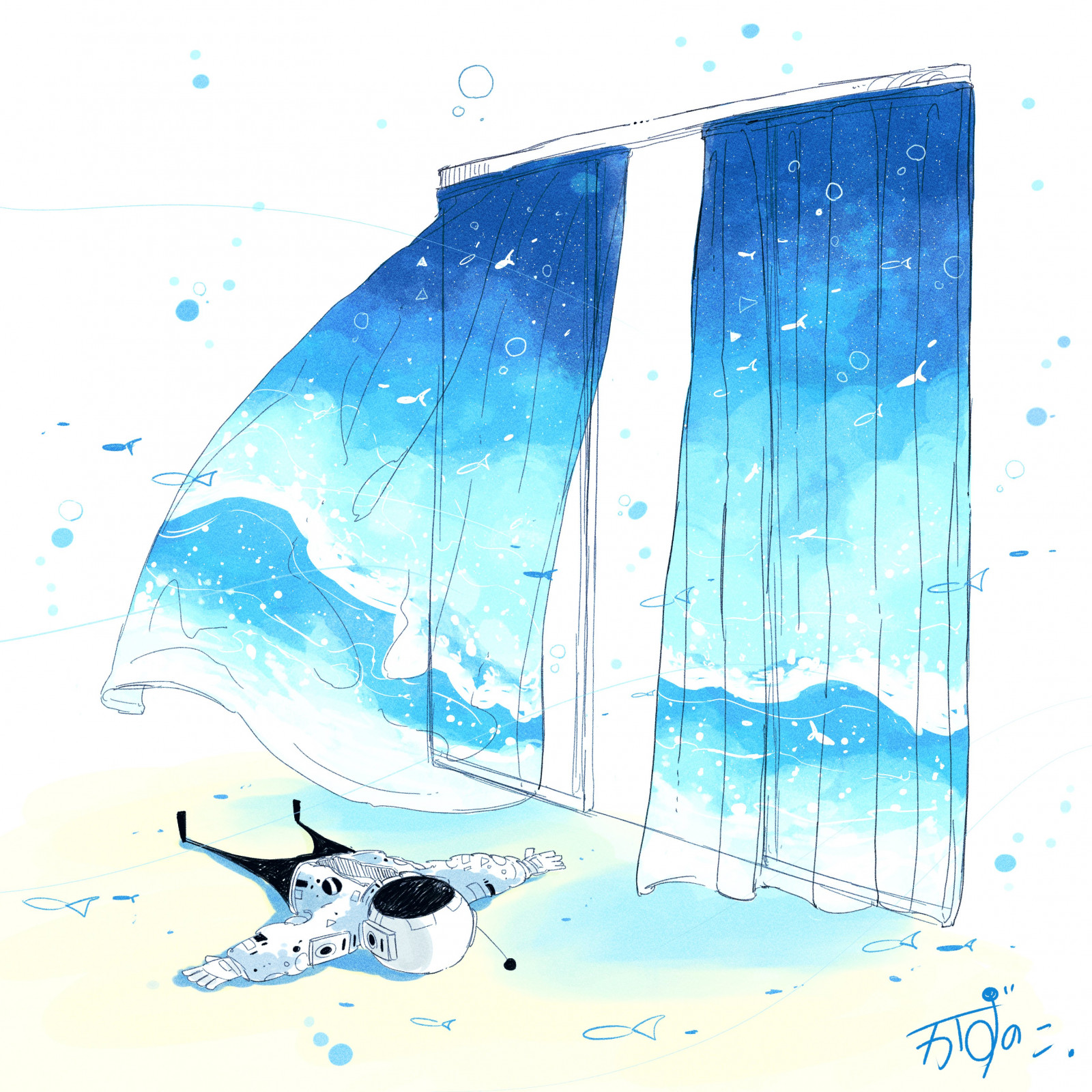 배경 화면 : 디지털 아트, 우주 비행사, 블라인드, 푸른, 눕다 3445x3445 - Tunnovsky - 2251154 ...