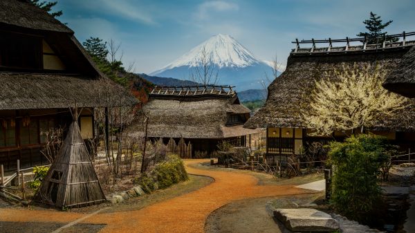 Trey Ratcliff,photography,mountains,snow,village,house