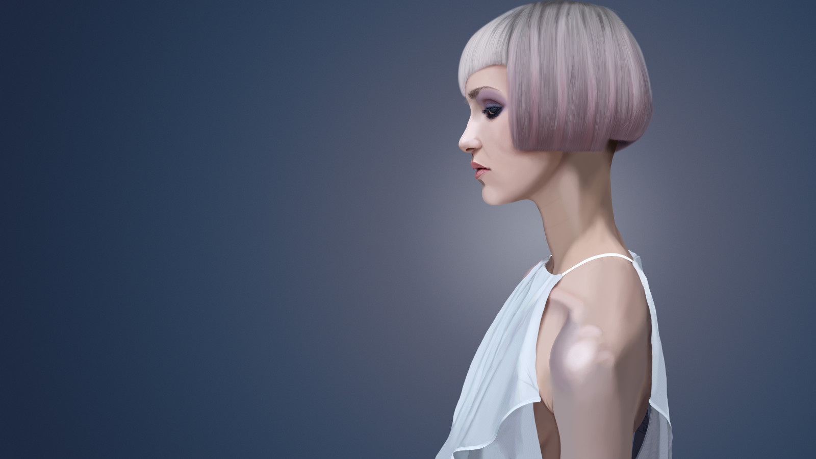 women, digital art, illustration, model, drawing