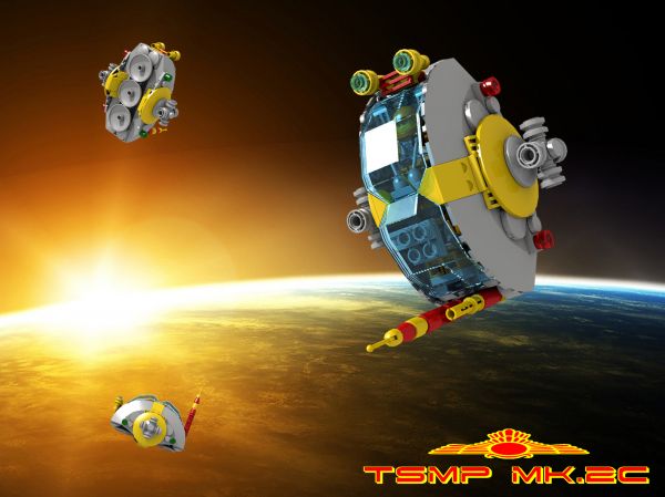 space, sky, technology, yellow, LEGO, spaceship