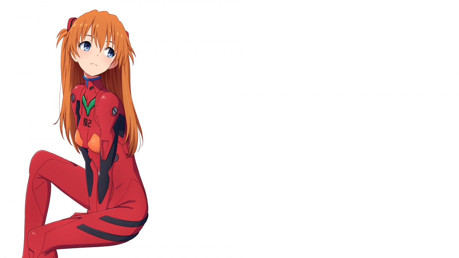 Neon Genesis Evangelion, Asuka Langley Soryu, Obra de arte, Fondo blanco