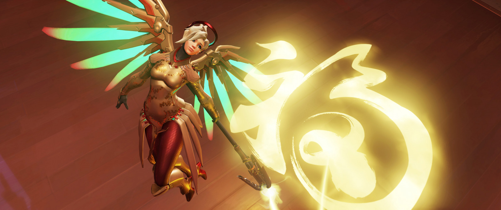 ภาพประกอบ, Mercy Overwatch, Overwatch, ตรุษจีน, วันปีใหม่จีน, ภาพหน้าจอ, วอลล์เปเปอร์คอมพิวเตอร์, ตัวละคร