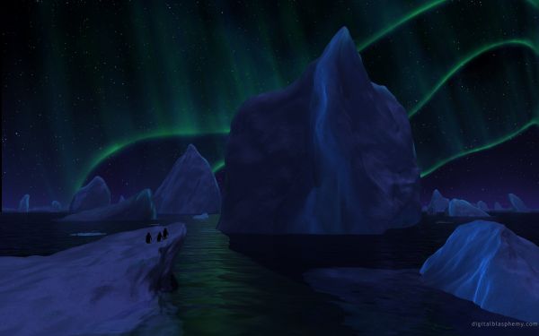atmosphere,Digital Blasphemy,CGI,ice,aurorae,Aurora