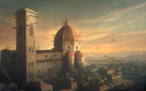 1920x1200 px, 2, artwork, assassins, basilica, campanile