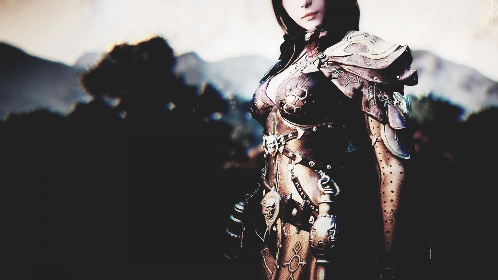 videogiochi, donne, Deserto nero, fotografia, capelli scuri, moda, immagine dello schermo